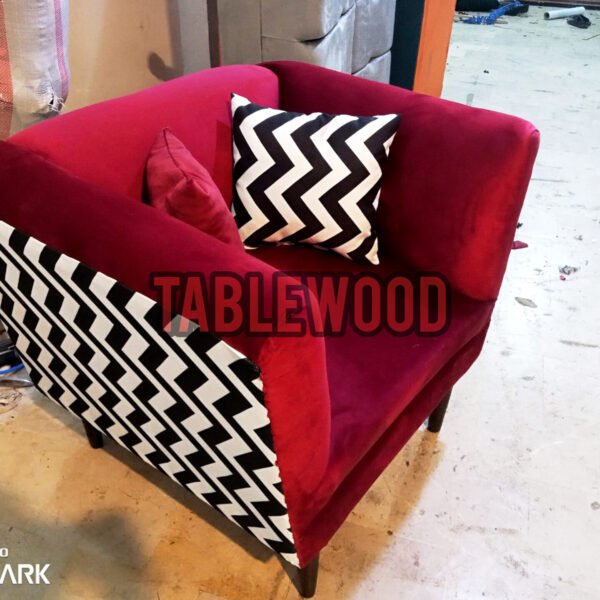 1 Seater luxury Comfortable Zikzak Sofa with Cusion