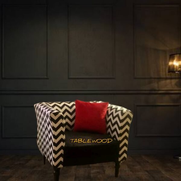 1 Seater luxury Comfortable Zikzak Sofa with Cusion
